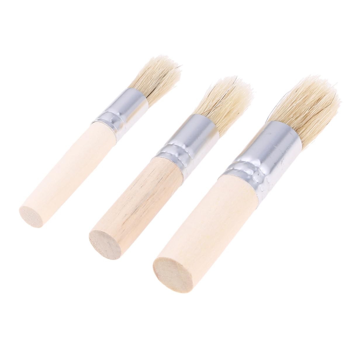 ERINGOGO Stipple Brush Oil Brush Set 3-Piece Bristle for Oil Painting Art Supplies