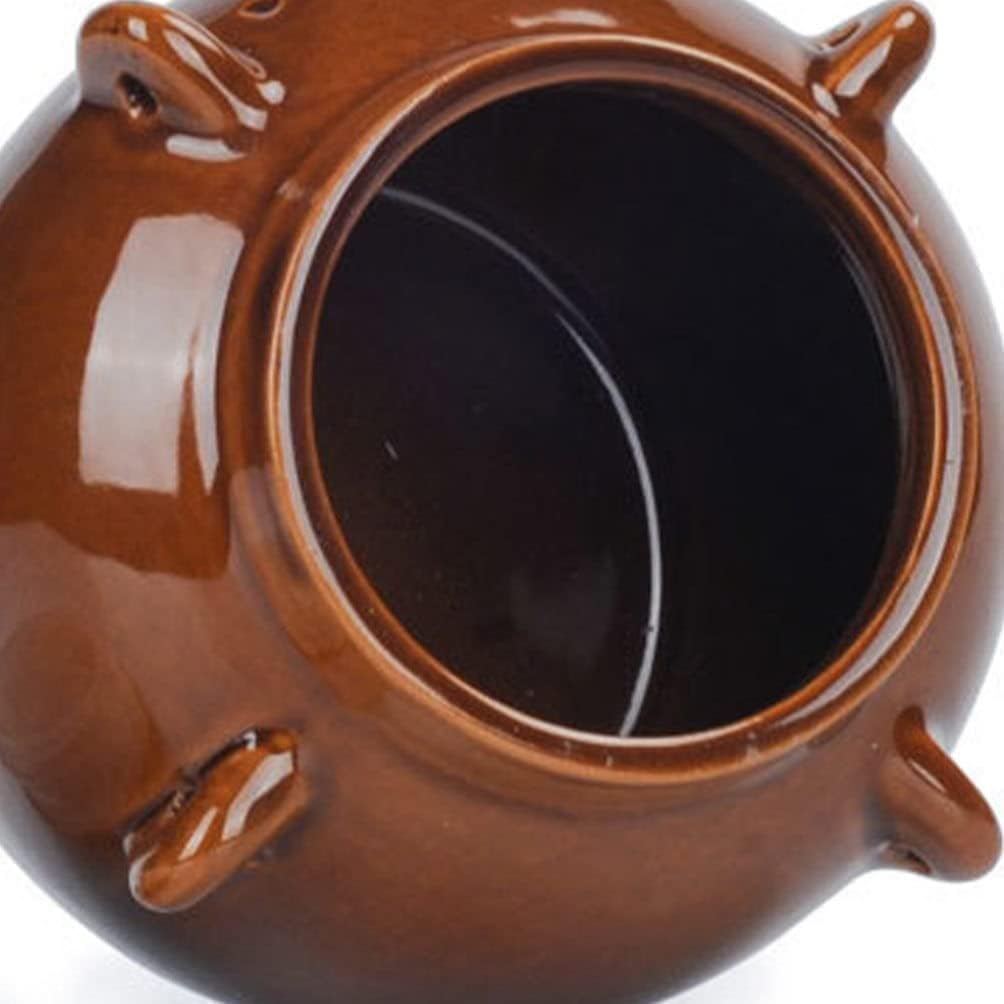 Tea Canister Ceramic Pickle Jar Small Traditional Chinese Porcelain Fermentation Jar with Airtight Lid for Honey Wine Brewing Pickling Kimchi Sauerkraut Vegetables Kombuch Paocai Fermenting Jar