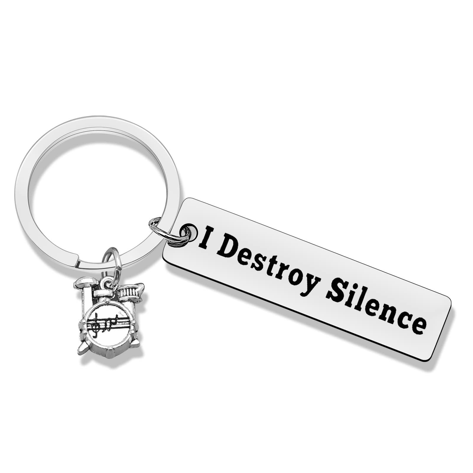 Jielahua Drummer Gifts for Men Keychain Music Note Keychain Music Key Chain Percussionist Present Drum Player Band Keepsake Musical Instrument Jewelry Percussion Drum Gifts Birthday