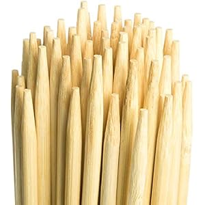 Marshmallow Smores Roasting Bamboo Sticks 120-Pack Extra Long – Safe For Kids Design 36 Inch, 5mm Thick Wooden, Disposable Biodegradable Skewers Outdoor BBQ/Firepit, Hot Dogs, Kebab, S’Mores (120)