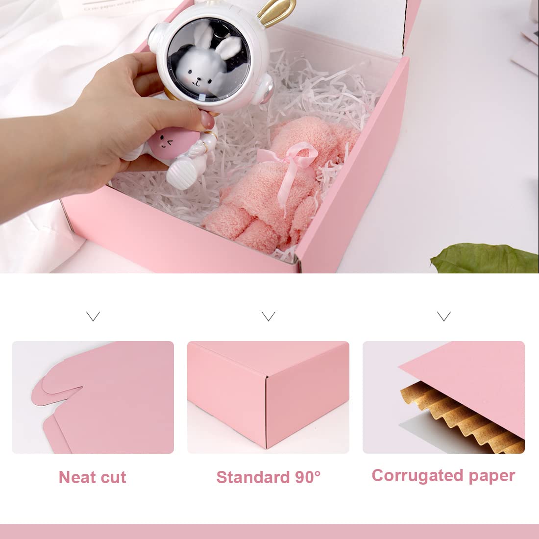 Cajas de envío para embalaje, cajas de cartón corrugado rosa de 9 x 6 x 4 pulgadas, 20 paquetes de cajas de correo medianas para pequeñas empresas