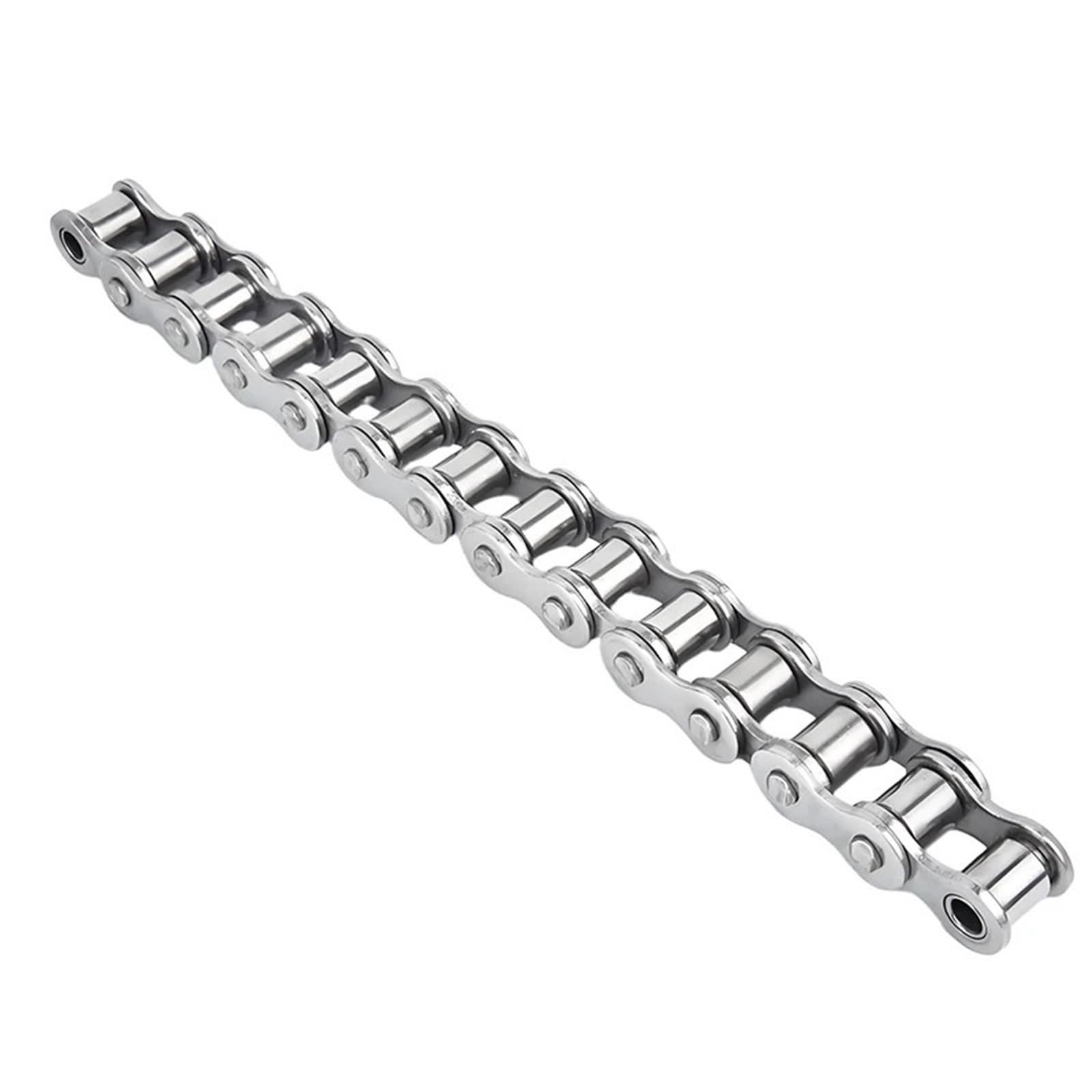 Rollenkette Aus Kohlenstoffstahl 1/1,5/5 Meter 04C-1 06B-1 08B-1 12A-1 Edelstahlkette, einreihige Kette, industrielles Rollenketten-Getriebezubehör(10A-1-1.5Meter)