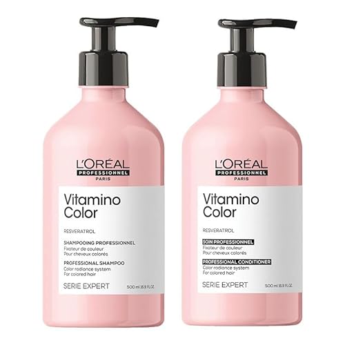L'Oreal Professionnel Vitamino Color Shampoo 500ml & Vitamino Color Conditioner 500ml Duo