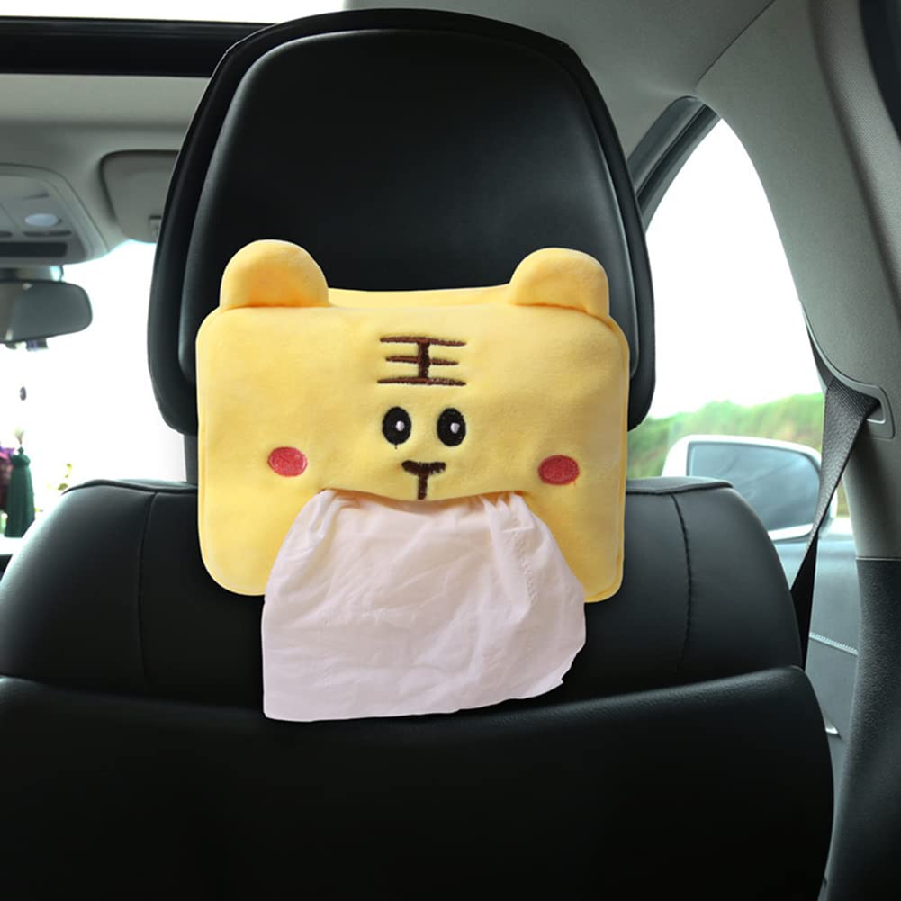 Katutude Boîte à Mouchoirs Mignonne En Peluche En Forme D'animal De Dessin Animé - Boîte De Rangement Décorative Pour Voiture, Appui-tête, Accoudoir - 9