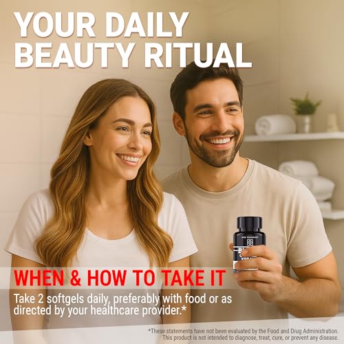 Image of New Elements 9X Hair Skin and Nails Vitamins - Biotin 10 000 mcg with Horsetail Supplement, Collagen, Keratin, Niacin, MSM, D3, Saw Palmetto, Pumpkin Seed Oil | Supports Hair Growth for Men & Women