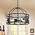 Farmhouse Rustic Ceiling Light Fixture, Modern Black Metal Chandelier Light Fixture with Bear and Deer Design, Adjustable Height, Perfects for Kitchen, Living Room, Hallway, Foyer, Entryway Lighting