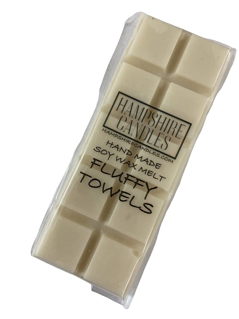 Fluffy Towels Scented Wax Melt Snap Bar | Fresh Laundry Soy Wax Melts | Strong, Long Lasting Fragrance | Handmade, Vegan & Cruelty-Free Home Scent (1 Bar)