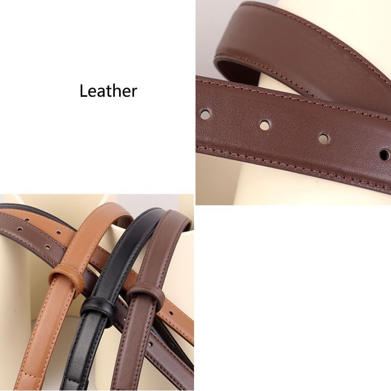 Leather Casual Versatile Silver Buckle Decoration Paired with Suit Jeans Belt