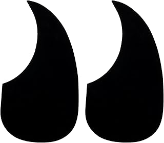 MECCANIXITY 2 Pcs Acoustic Guitar Pickguard Guitar Guard Plate Fit 41 Inch Self Adhesive Right Handed Acoustic-Electric Guitar Parts 101x174mm Water Drop Shape Black
