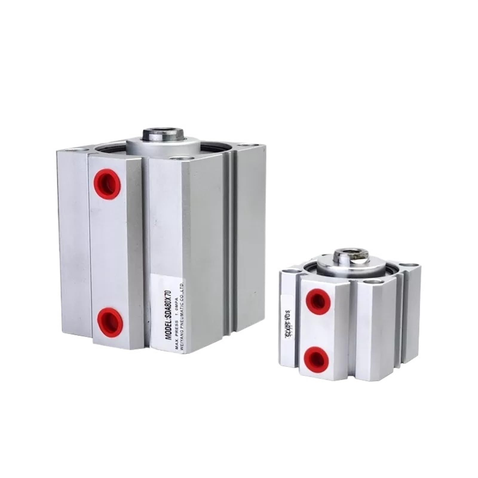 Cilindros neumáticos compactos SDA de 40/50/63 mm de diámetro y doble efecto, carrera de 5/10/20/30/40/50/60/70/80/90/100 mm(Stroke 20mm,SDA50 (Bore 50mm))