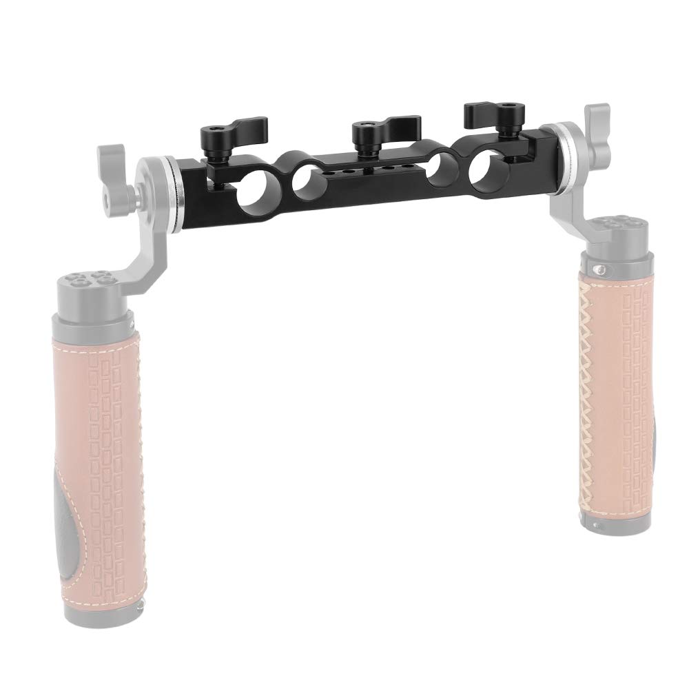 CAMVATE Morsetto per asta a doppia porta da 15 mm e 19 mm con attacco a rosetta M6 per supporto spalla