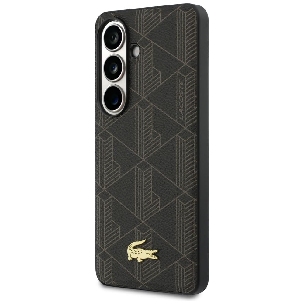 CG MOBILE Lacoste Monogram PCW, mieszanka kompatybilna z MagSafe etui do Samsung Galaxy S26 (brązowe)