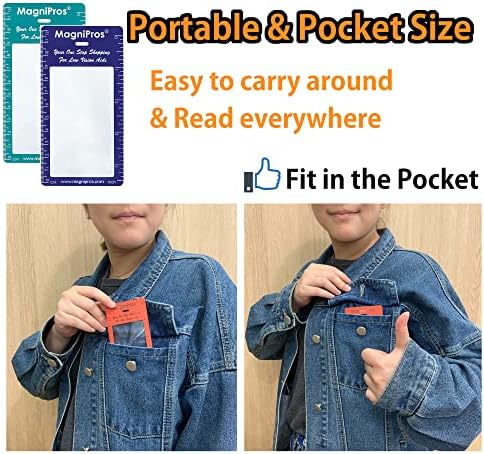 M MAGDEPO Page Magnifier Optical Large Full Sheet Magnifier Reading Aids for Elderly Low Vision with 2 Bonus bookmark magnifying sheet