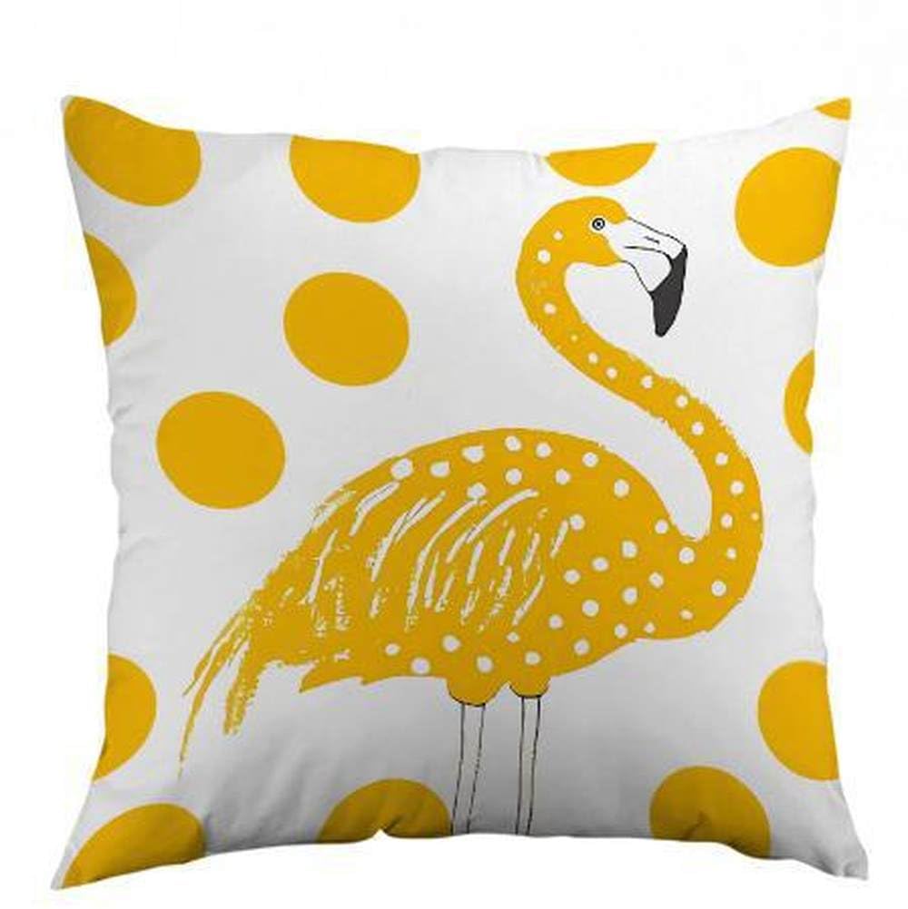 Cushion Covers 45 X 45 Yellow Bird Square Cushions With Covers,Sofa Pillows Decorative Soft Linen Outdoor Cushion Covers,Pillowcase For Couch,Bedroom With Invisible Zipper,18X18 Inches