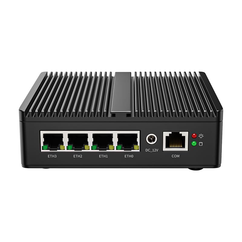 Image of Micro Firewall Appliance, 4 Inter i226-V 2.5Gbe LAN Ports, Fanless Mini PC Celeron N5105 Quad Core, Support AES-NI Barebone Router PC VPN (NO RAD MO SSD)