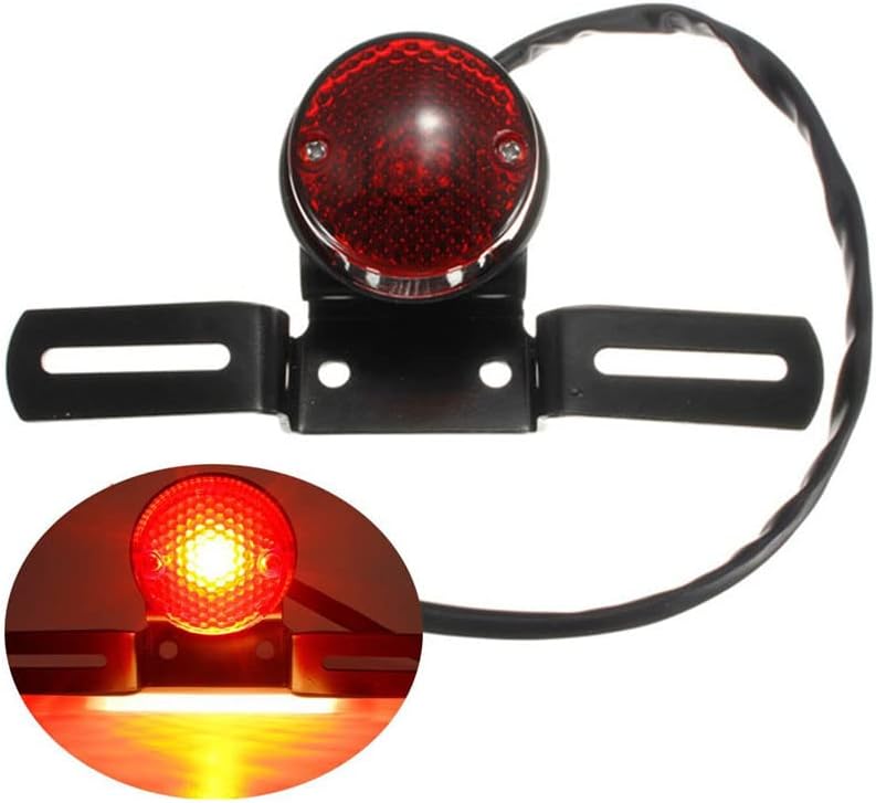 AUTOPOWERZ Motorcycle Low & High Brake Tail Rear Light Plate Holder for bike Dc 12V