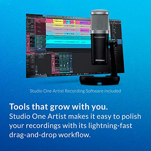 PreSonus Revelator USB-condensatormicrofoon met softwarebundel voor podcasting, opname, live streaming, met ingebouwde… - Image 8