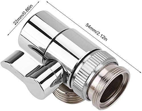 Miniatura 2 de DV09 Válvula desviadora de grifo de fregadero de cocina y baño con aireador y adaptador roscado macho para accesorio de manguera de 12 pulgada para