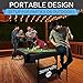 SereneLife 6-Ft Folding Pool Table - Portable Billiard Table - Includes 2X Cue Sticks, Full Set of Balls, Chalk, Brush - Foldable for Kids and Adults - SLPLTB76