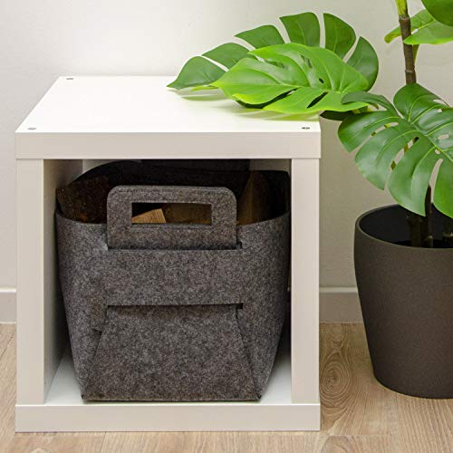 DuneDesign 37x24x37 XL Kaminholz Filzkorb - Extra Hoch - 25L Filz Regalkorb Aufbewahrungskorb Grau - 7