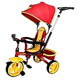 KidsEmbrace 4-in-1 Push and Ride Combination Stroller Tricycle, Toddler Trike, DC Comics Wonder Woman