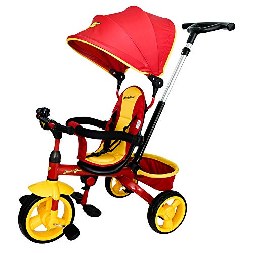 KidsEmbrace 4-in-1 Push and Ride Combination Stroller Tricycle, Toddler Trike, DC Comics Wonder Woman