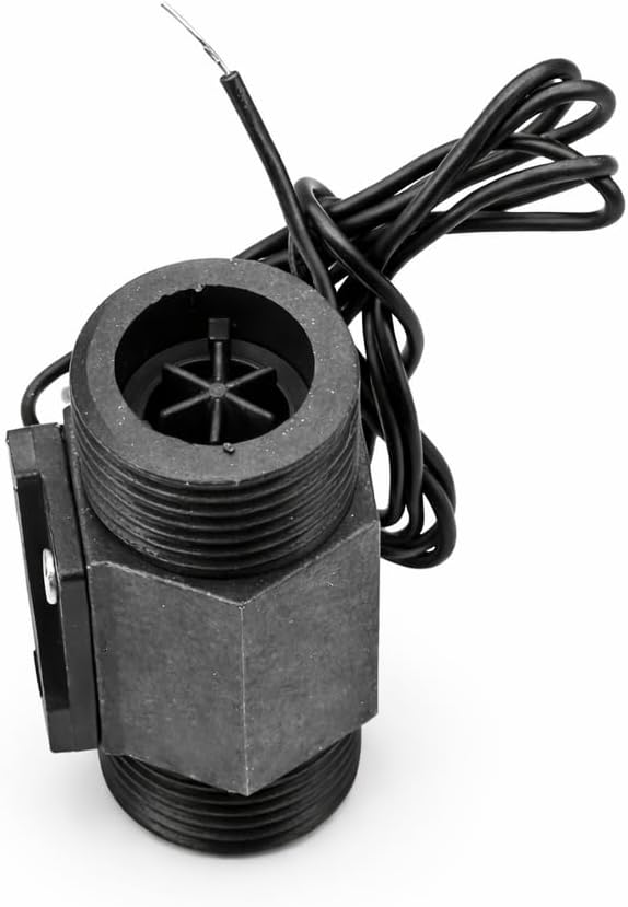 (4 Pcs) Magnetic Flow Switch, 1/2 Inch, Black, Water Flow Sensor, 1-25 L/min Range, 110 VDC, 1.0A Load Current, Air Flow Switch