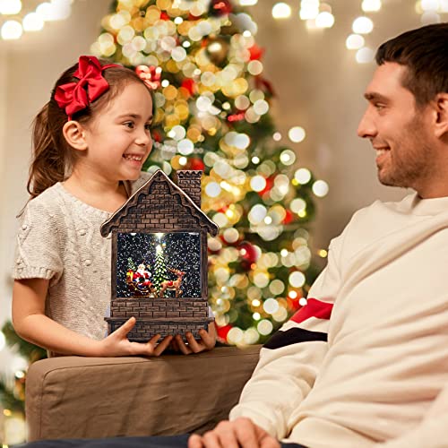 Snow Globes Christmas With Music,Christmas Snow Globe With Santa Claus Projection, Revolving Snow Globes Lantern 6-Hour Timer,Snow Globes For Kids,Musical Snow Globe For Kids Or Snow Globes For Girls #TOP6