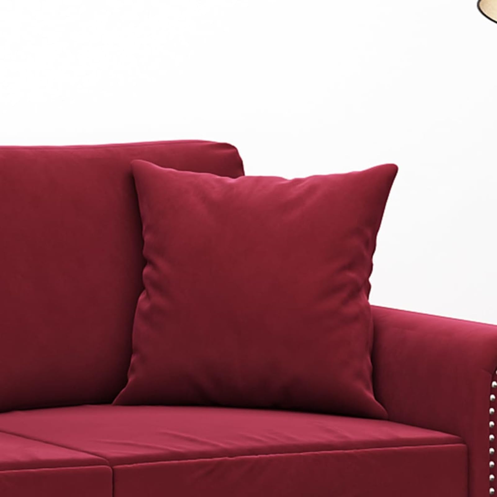 ZEYUAN Cojines Decorativos 2 uds Terciopelo Rojo Tinto 40x40 cm, Cojines Sofa con Relleno Incluido, Funda Cojin Sofa, Decoracion Salon - SPU:349489