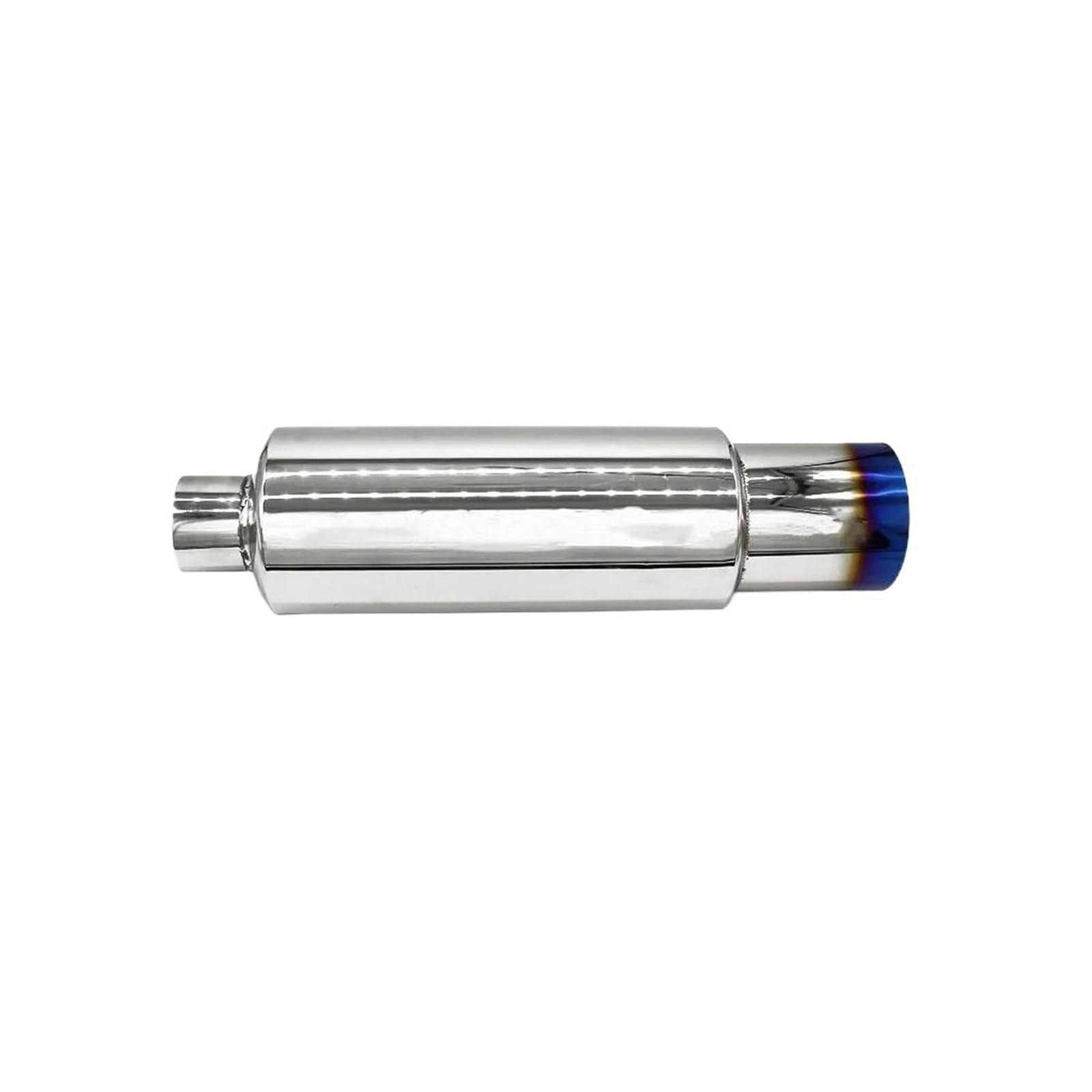 Silenciadores de escape universales de acero inoxidable para sistemas de competición (63 mm a 100 mm)(Plata)