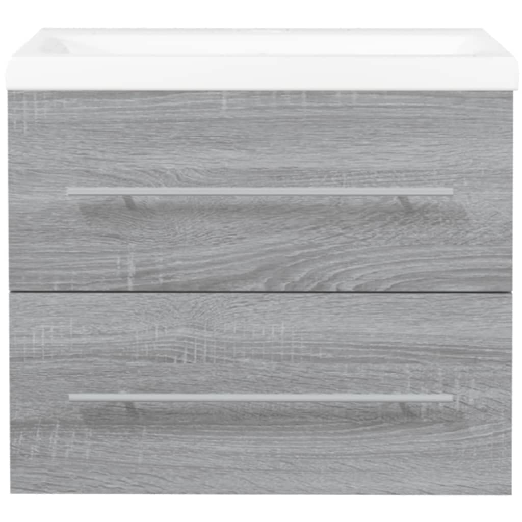 Mueble de baño con Lavabo Madera contrachapada Gris Sonoma,Tocadores,Tocadores de baño,27.08kg-3120180
