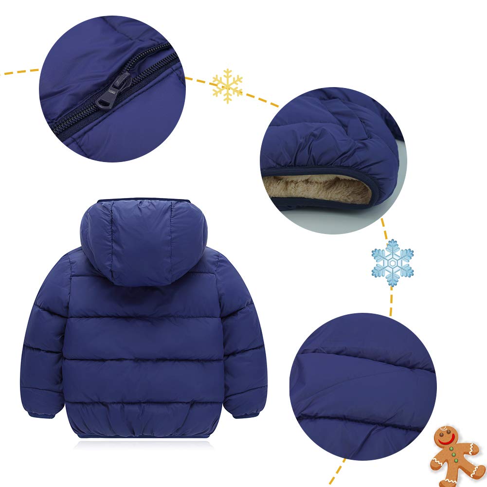 Happy Cherry Piumino da bambino rimovibile con cappuccio antivento neve cappotto invernale Outwear