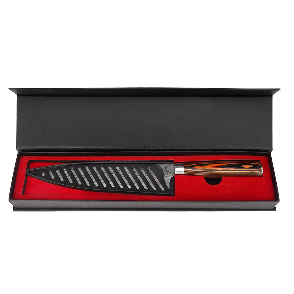 Razor-Sharp Chef Knife, 8-inch High Carbon Stainless Steel Chef's Knife for Home Kitchen & Restaurant, 8" Chef Kitchen Knife with Sheath & Gift Box, Ergonomic Handle — Amazon image 7