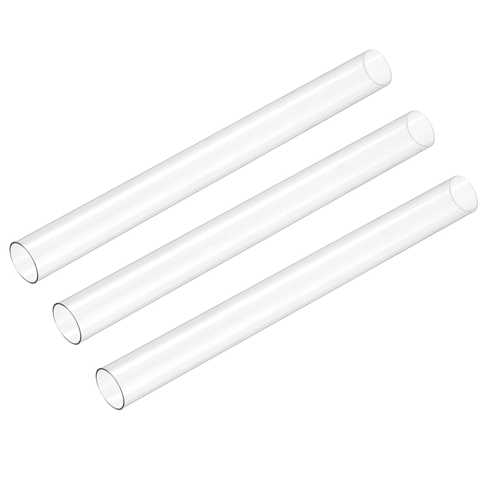 DMiotech 3 szt. 24.4 cm przezroczysta sztywna rura z tworzywa sztucznego 15 mm x 16 mm (5/20.3 cm) rura z poliwęglanu okrągła rura do oświetlenia wodno-kanalizacyjnego