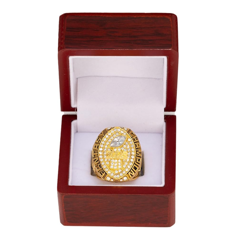 2023 Fantasy Football Championship Ring mit Box, FFL League Ringe, Souvenir-Geschenke for Fan-Freunde, Büroschränke(Blanc,11)