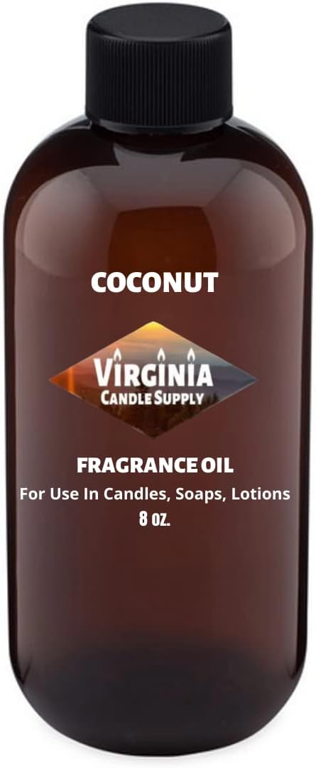 Coconut Fragrance Oil (8 oz Bottle) for Candle Making, Soap Making, Tart Making, Room Sprays, Lotions, Car Fresheners, Slime, Bath Bombs, Warmers…
