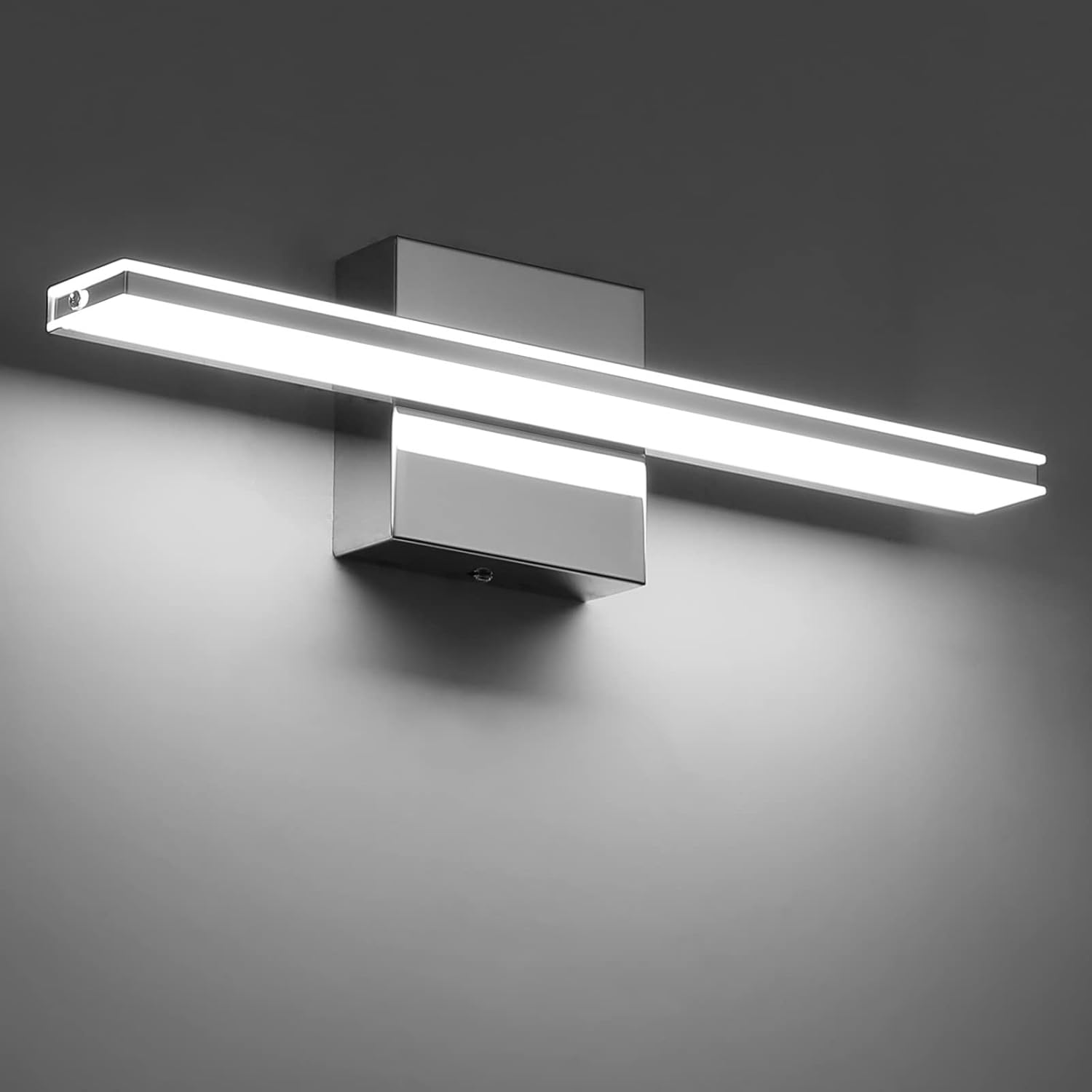 Wowatt LED Vanity Light 9W Chrome Bathroom Light Fixture 5000K Cool White 720LM Wall Lighting