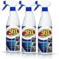Sisbrill 361 Todo Uso Coche - Limpiador Interior y Exterior del Vehículo - Tapicería, Salpicadero, Cuero, Mosquitos - 750 ml (Pack 3 Unidades 361)