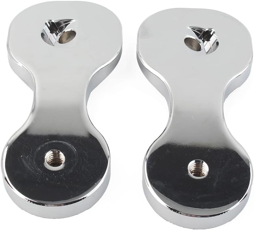 Cnfang4 Chrome Rearview Mirrors Brackets Adapters Motorcycle Rear View Mirror Mounting Brackets Adapter For Harley For Touring Electra Glide Street Glide Batwing Bagger 2014-2021