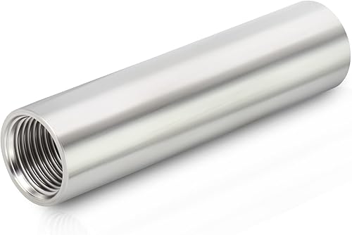 Miniatura 192 de TAISHER 2 accesorios de tubería de acero inoxidable, 1/2 "NPT x 1/2" NPT macho roscado, tubo fundido de pezón de 6 pulgadas de longitud 1.969 in