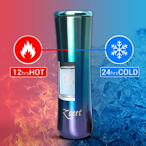 Zoeet Tea Infuser & All Purpose Thermos Bottle-316 Stainless Steel Insulated Tea Infuser Tumbler For Loose Leaf Tea, Iced Coffee And Fruit-Infused Water- Leakproof Tea Tumbler With Infuser-15Oz #TOP2