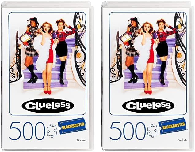 Spin Master Games - Rompecabezas de 500 piezas en plástico retro Blockbuster VHS, sin pistas (paquete de 2)