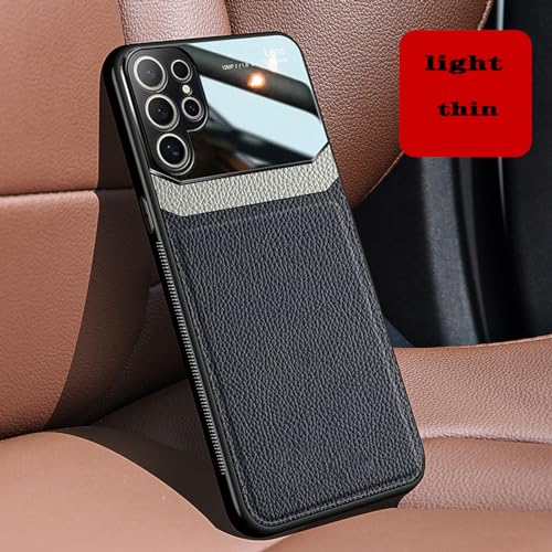 Protection objectif Samsung S25 coque fine cuir marron antichoc - 5