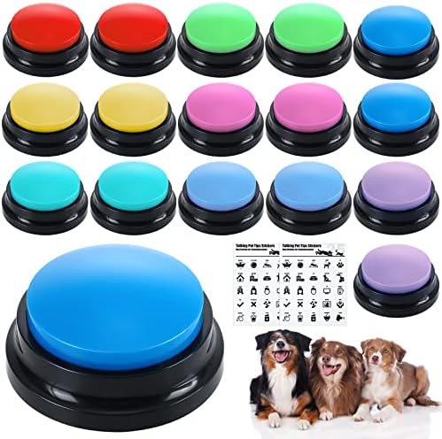 Jerify 16 Pcs Voice Recordable Dog Buttons for Communication Pet ...