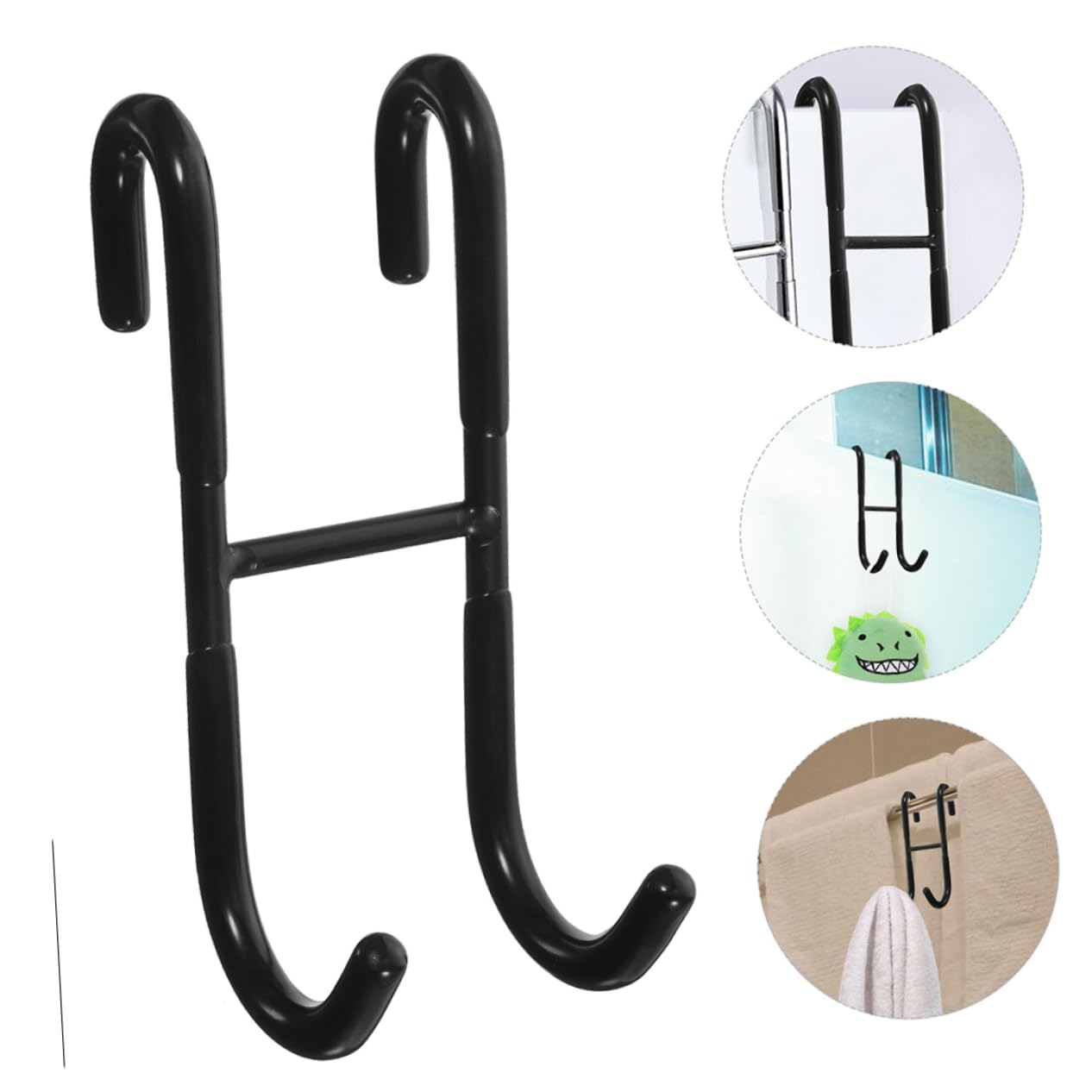 SOLUSTRE Shower Towel Hook 5 Pack Glass Shower Door Hooks Space Saving Easy to Install for Bathroom Kitchen