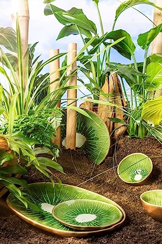 Plato Vista Alegre Bordallo Pinheiro Tropical 13" Kiwi miniatura 3