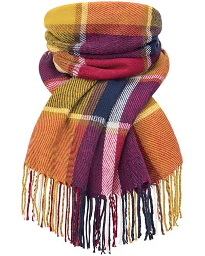 Product Image of the YSense Winter Scarf for Women, Fashion Long Plaid Scarves Warm Big Tartan Blanket Wrap Shawl Ladies Gifts