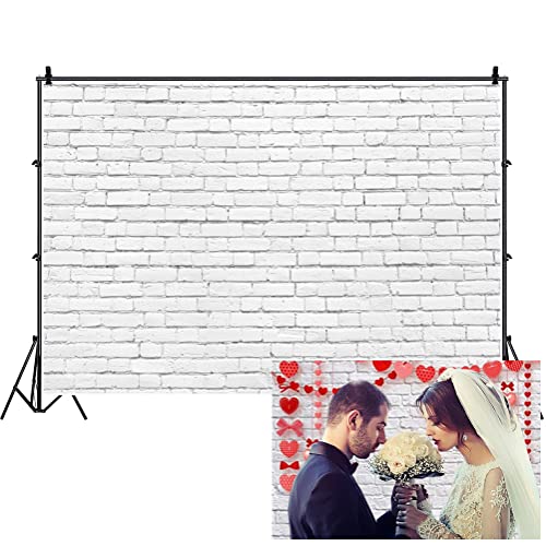 Fondo Fotográfico LfeeY Vinilo Ladrillo Blanco 10x8ft miniatura 1