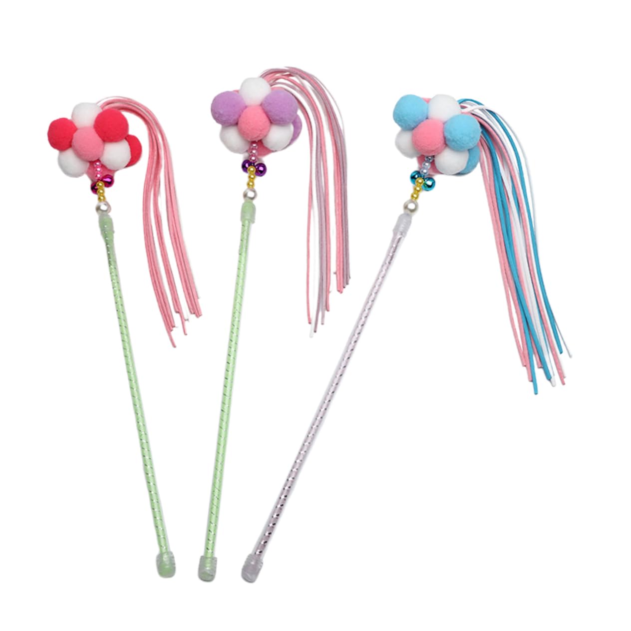 Yardwe 6 Piezas Gatito Juguetes Interactivos Juguete De Hadas Suministros De Juguetes para Gatos Peluche Themberchaud Juguetes Teaser Juguetes para Gatitos Hueso De Juguete Mascota Pompón
