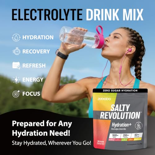 Image of Salty Revolution Electrolytes Powder Packets, Variety Pack (30 Servings) | Keto, Energy & Sports Hydration Support | Sugar Free, Gluten-Free | Drink Mix